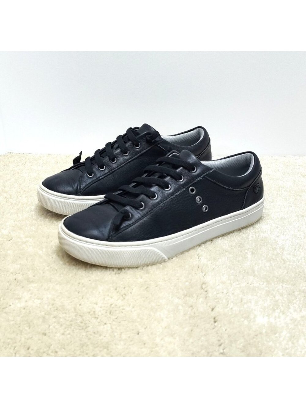 Nurse Mates Align Fenton Womens 9W Black Leather Sneakers Comfort Shoes 2000601